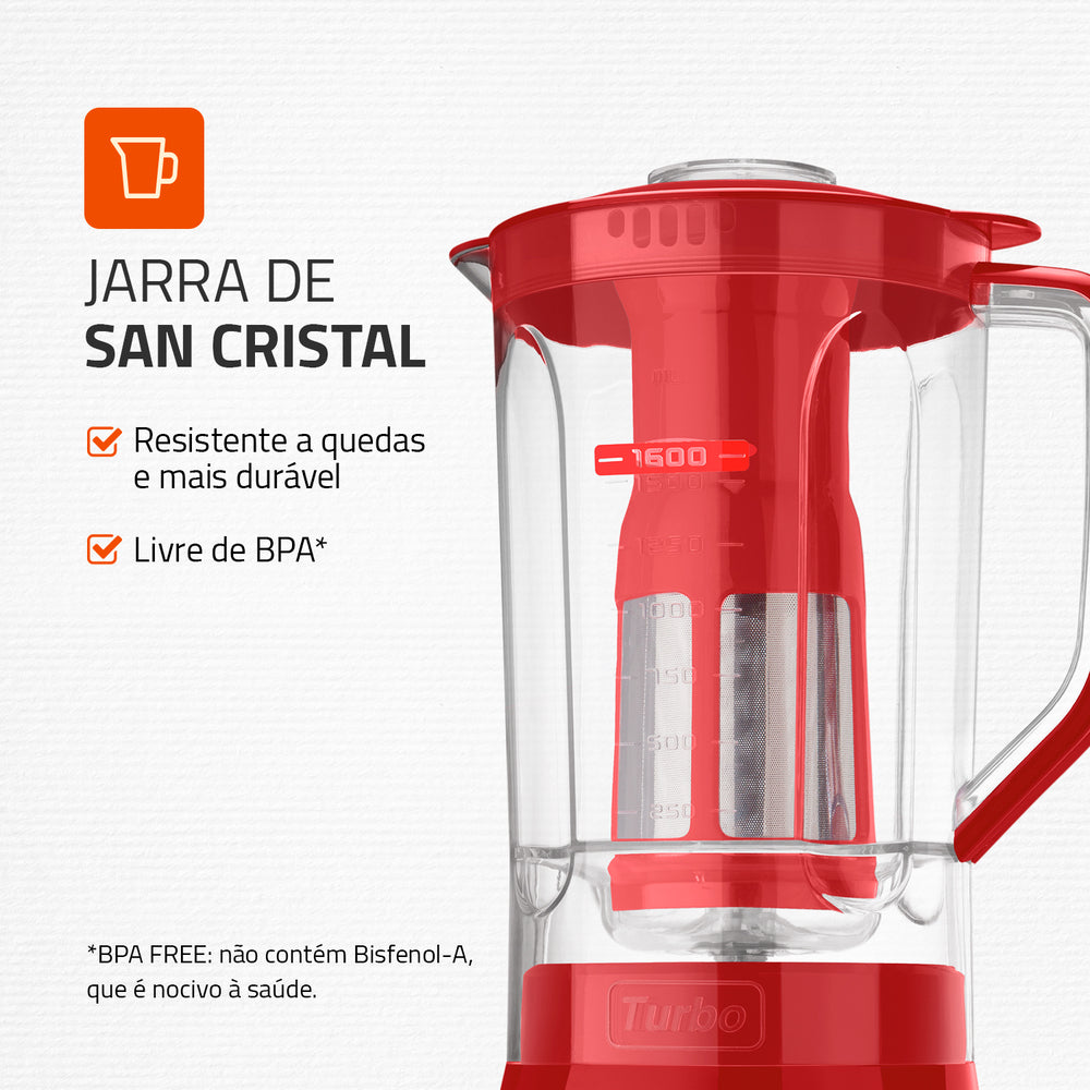 Liquidificador Mondial Turbo Power L99-fr 3 Velocidades 550W Liquidificador Mondial Turbo Power L99-fr 3 Velocidades 550W